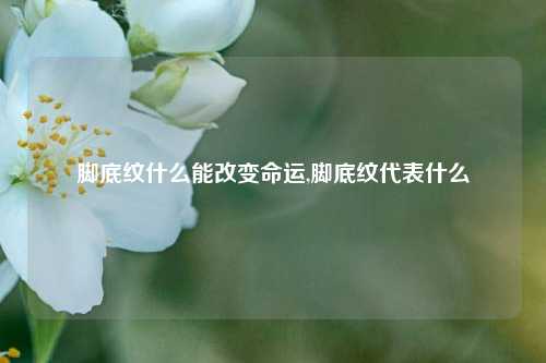 脚底纹什么能改变命运,脚底纹代表什么