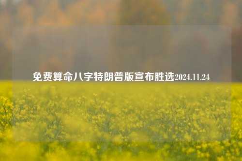 免费算命八字特朗普版宣布胜选2024.11.24