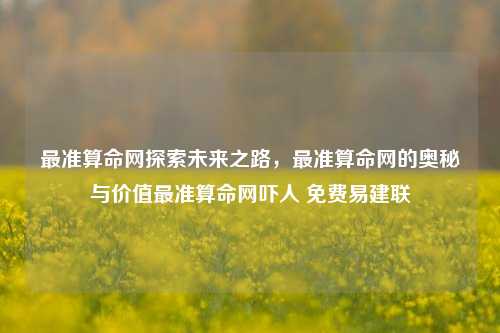 最准算命网：探索命运之路，揭示未来奥秘