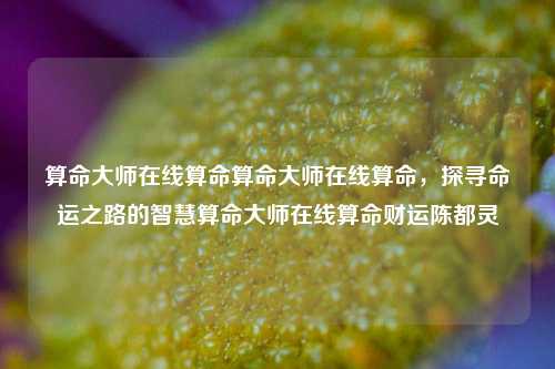 算命大师在线算命算命大师在线算命，探寻命运之路的智慧算命大师在线算命财运陈都灵