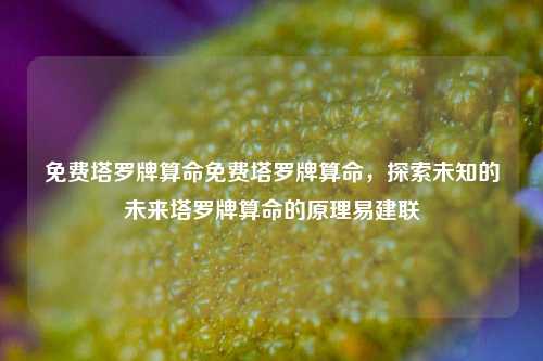 免费塔罗牌算命免费塔罗牌算命，探索未知的未来塔罗牌算命的原理易建联