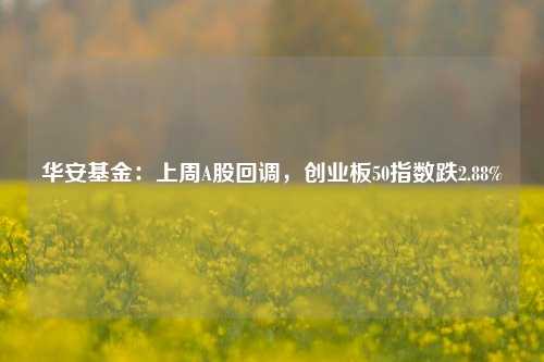 华安基金：上周A股回调，创业板50指数跌2.88%