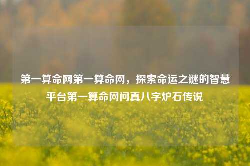 第一算命网：探索命运，揭示未来