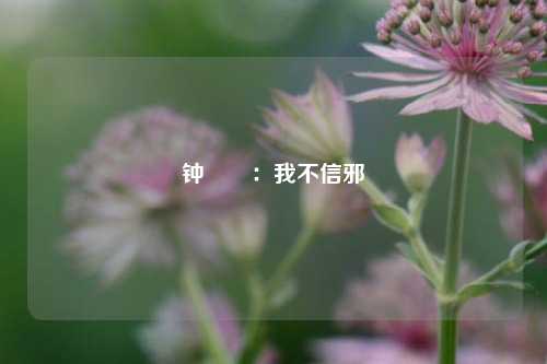 钟睒睒：我不信邪