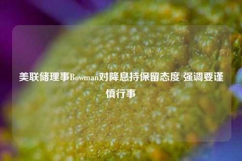 美联储理事Bowman对降息持保留态度 强调要谨慎行事