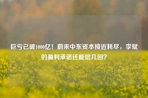 巨亏已破1000亿！蔚来中东资本接近耗尽，李斌的盈利承诺还能信几回？