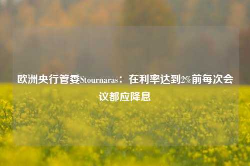 欧洲央行管委Stournaras：在利率达到2%前每次会议都应降息