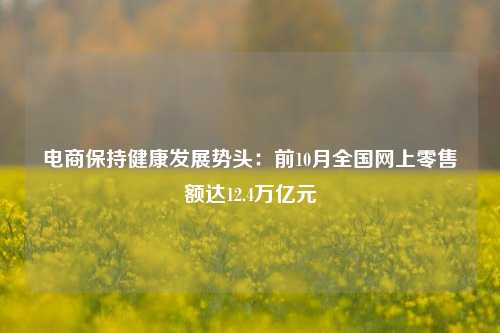 电商保持健康发展势头：前10月全国网上零售额达12.4万亿元