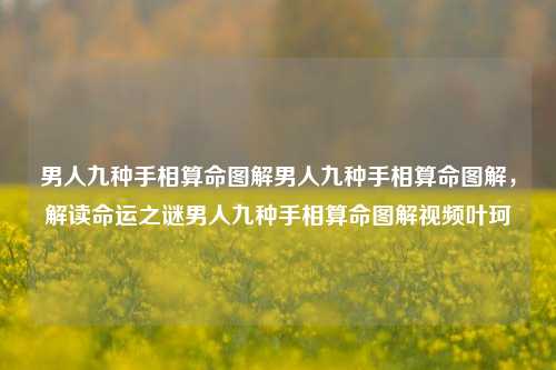 男人九种手相算命图解男人九种手相算命图解，解读命运之谜男人九种手相算命图解视频叶珂