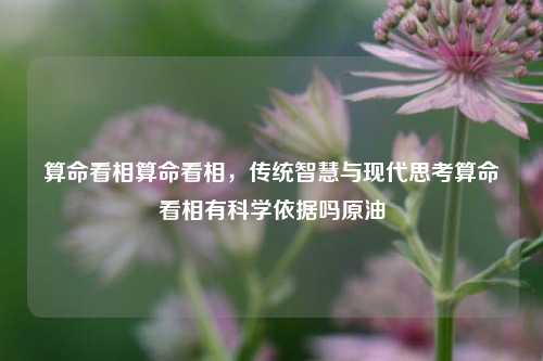 算命看相算命看相，传统智慧与现代思考算命看相有科学依据吗原油