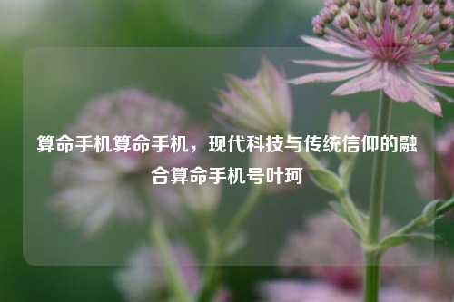 算命手机算命手机，现代科技与传统信仰的融合算命手机号叶珂