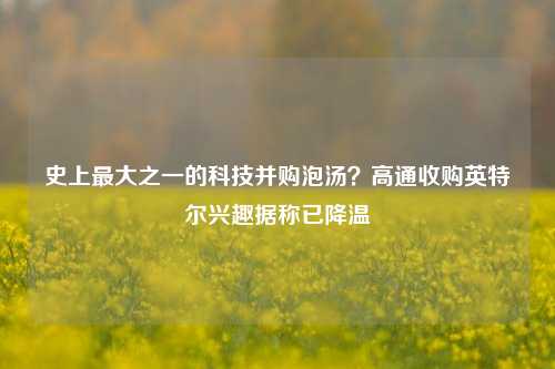 史上最大之一的科技并购泡汤？高通收购英特尔兴趣据称已降温