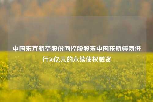 中国东方航空股份向控股股东中国东航集团进行50亿元的永续债权融资