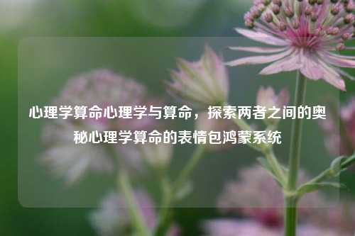 心理学算命心理学与算命，探索两者之间的奥秘心理学算命的表情包鸿蒙系统