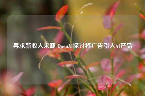 寻求新收入来源 OpenAI探讨将广告引入AI产品