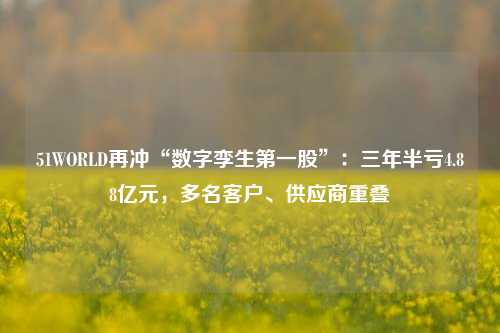 51WORLD再冲“数字孪生第一股”：三年半亏4.88亿元，多名客户、供应商重叠