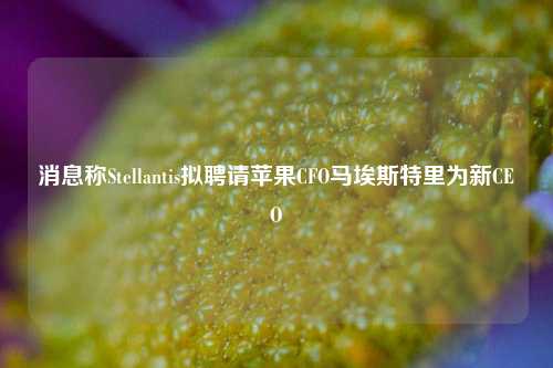 消息称Stellantis拟聘请苹果CFO马埃斯特里为新CEO