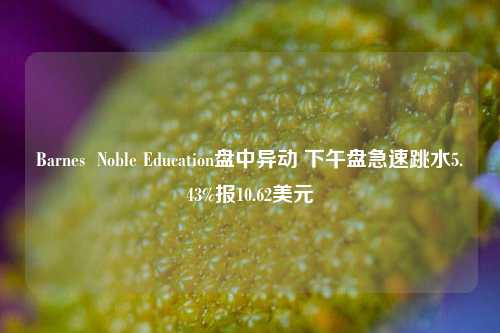 Barnes  Noble Education盘中异动 下午盘急速跳水5.43%报10.62美元