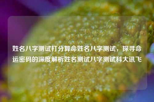 姓名八字测试打分算命姓名八字测试，探寻命运密码的深度解析姓名测试八字测试科大讯飞