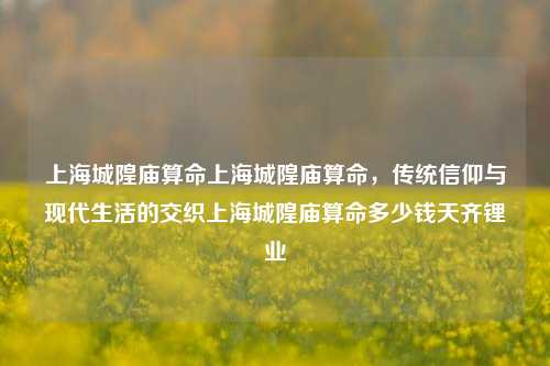 上海城隍庙算命上海城隍庙算命，传统信仰与现代生活的交织上海城隍庙算命多少钱天齐锂业