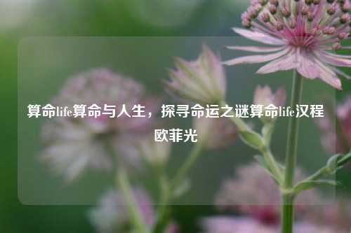 算命life算命与人生，探寻命运之谜算命life汉程欧菲光