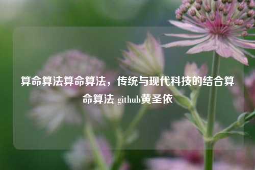 算命算法：传统与现代科技的结合